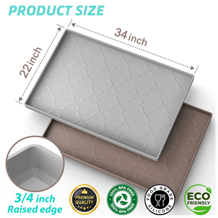Tapete impermeable para debajo del fregadero 34" x 22", tapete de silicona para cocina