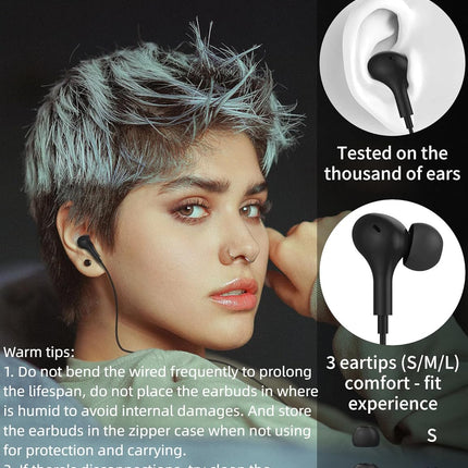 USB C Headphone for Samsung S26 S25 FE S24 A16 A17 Wired Earbuds Magnetic in-Ear Type C Earphone with Microphone Volume Control Bass Stereo Noise Canceling for iPhone 17 Pro Max 16 16e 15 Pixel 10a 9a