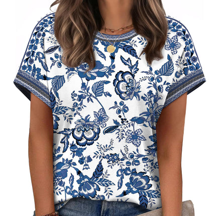 Womens Tops Short Sleeve Shirts Summer Outfits 2026 Spring Dressy Casual Clothes Clothing
