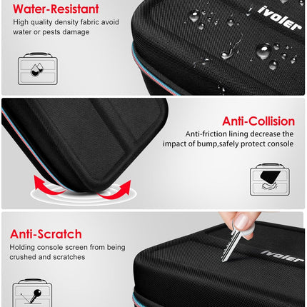 ivoler Carrying Storage All in One Case for Nintendo Switch 2 (2025),Portable Travel All Protective Hard Messenger Bag Soft Lining 20 Games for Switch 2 Console Pro Controller Accessories Black