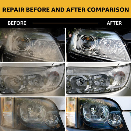 Headlight Restoration Kit, Ceramic Headlight Cleaner and Restorer Kit 2-Step Wipes, Removes Yellowing, Oxidation & Cloudiness, Restores Clarity Brings Headlights Back to Like New Condition,（1Pcs）