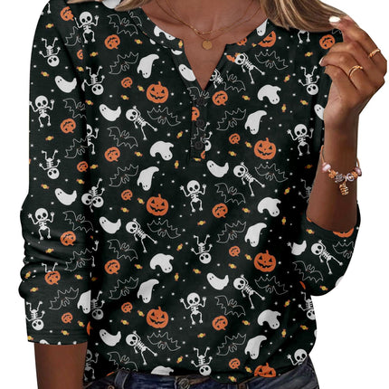 Long Sleeve Shirts for Women Casual V Neck Fall Tops Summer Blouses
