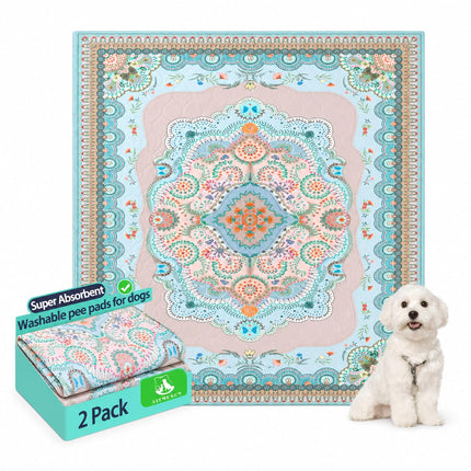 Washable Pee Pads for Dogs, 2 Pack Reusable Puppy Pads, 24''x36''