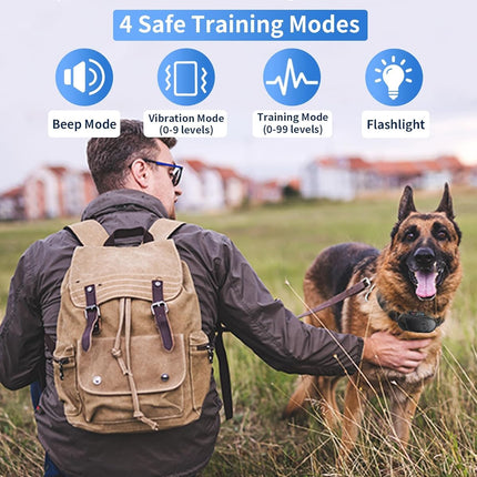 Dog Training Collar with Remote, Waterproof IPX7 E Collar for Dogs, Beep and Vibration Modes, Safe and Humane Training, 2000FT Range, Rechargeable, Fits Small Medium Large Dogs 15–120 lbs (Black)