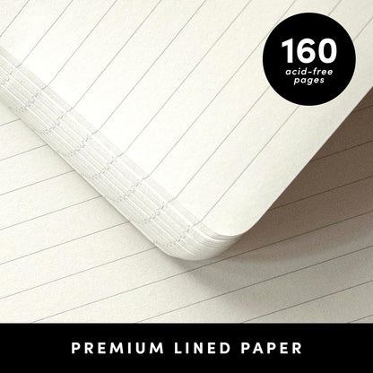 Black Hardcover Lined Journal Notebook, 160 Pages - photo 4