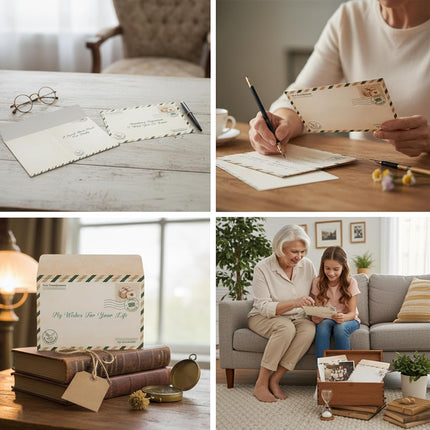 Letters to my Grandchild: 12 Prompted Letters with Envelopes, First Time Grandma Gifts for Grandma, Grandpa, Grandparent, Mothers Day Gifts For Grandmother, New Grandparent