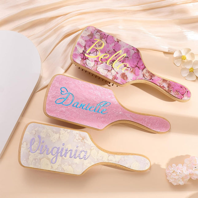 Personalized Large Engraving Hair Brush with Name, Custom Bridesmaid Combs Hair Brush for All Hair - photo 2