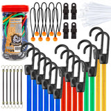 32-Piece Bungee Cord Assortment with Hooks