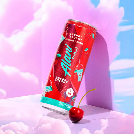 Alani Nu CHERRY SLUSH Ice Sugar Free, Low Calorie Energy Drinks | 200mg Caffeine | Antioxidants | Biotin, B Vitamins | Zero Sugar | 15 Calories or Less | 12 Oz Cans | 12 Count