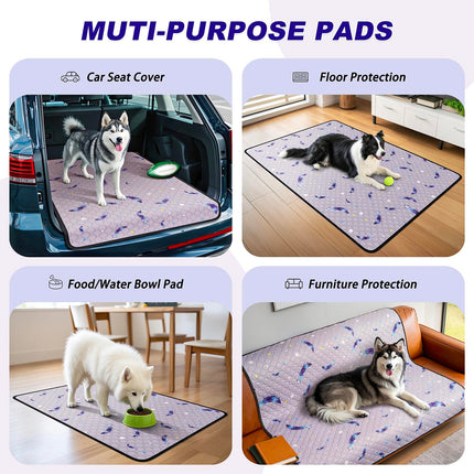 Washable Dog Pee Pads, Non-Slip Waterproof, 36 x 41 in, 2 Pack, Feather