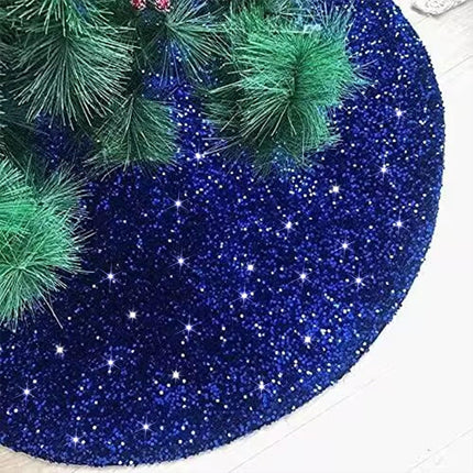 Orange Christmas Tree Skirt 21 Inch Fall Tree Skirt Sequin Velvet Tree Skirt Mini Xmas Tree Skirts Halloween Tree Decoration Glitter Christmas Tree Cover Skirt Mat for Holiday Christmas Tree Ornaments