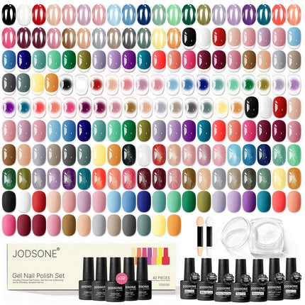 36 PCS Gel Nail Polish Set-32 Colors Gel Polish Kit Base Coat Glossy Matte and Glitter Top Coat Nail - photo 20