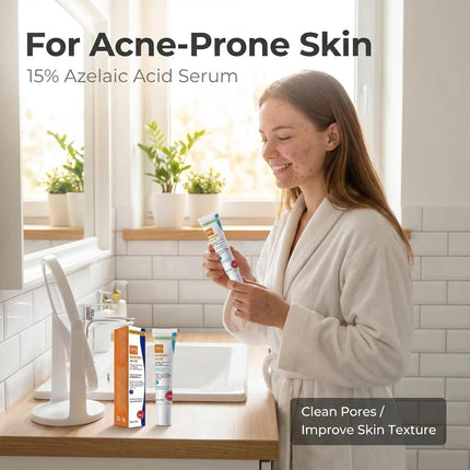 Azelaic Acid Serum for Acne-Prone Skin and Skin with Acne Concerns Suitable for Blemish-Prone Skin Redness Relief and Skin Clarity, 20g (1PCS)