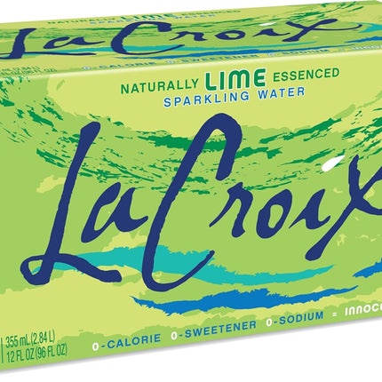 La Croix Sparkling Water, Lime, 12 Fl Oz (pack of 8)