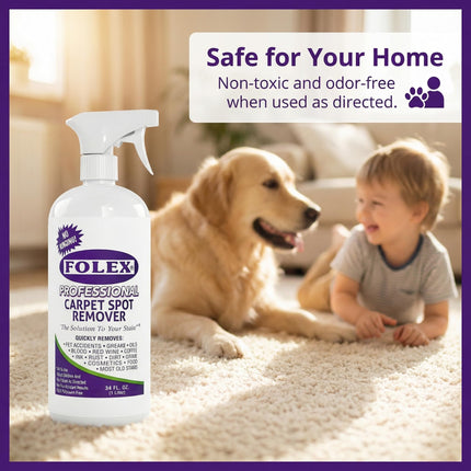Professional Carpet Stain Remover Spray – Stain Remover for Old Stains – Remover for Pets – Rug Stain Remover & Upholstery Cleaner – Cleaner Solution for Couches & Car Interiors – 34 oz