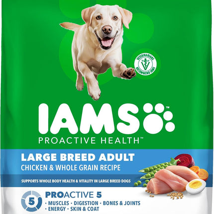 IAMS Proactive Health Large Breed Dry Dog Food, Adult Dry Dog Food for Large Breeds, Chicken, 15 lb.