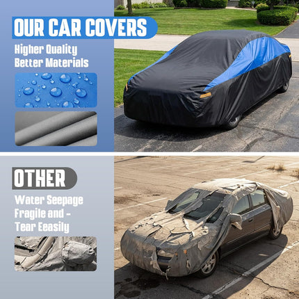 GUNHYI Toyota Car Cover Custom Fit Toyota Avalon Waterproof All Weather, Lightweight Full Exterior Cover for Automobiles Outdoor Sun UV Rain Dust Snow Wind Protection.
