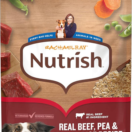 Nutrish Rachael Ray Adult Dry Dog Food Real Beef, Pea & Brown Rice Recipe, 5 lb. Bag