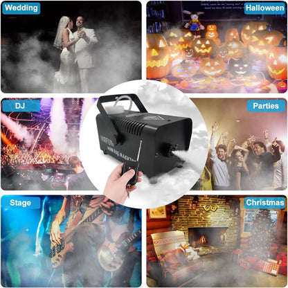 Fog Machine, Smoke Machine with Wireless&Wired Remote Control for Halloween, Party, Outdoor, Indoor and - photo 4