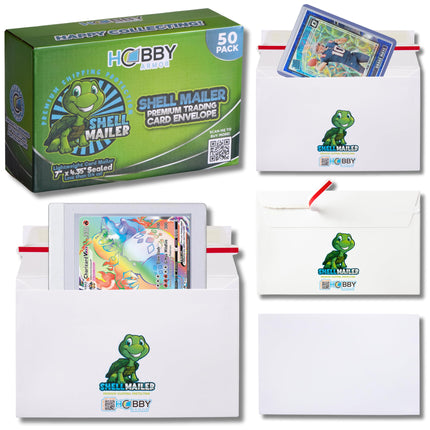 Shell Mailer Trading Card Envelopes for Shipping, Card Mailers - 100 Pack
