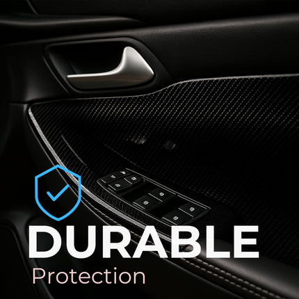 7D Super Glossy Black Carbon Fiber Vinyl Wrap - Anti-Wrinkle, Air Release Automotive Wrap - DIY Decals Self Adhesive Car Vinyl Sticker for Interior/Exterior - Size 1FT x 10FT