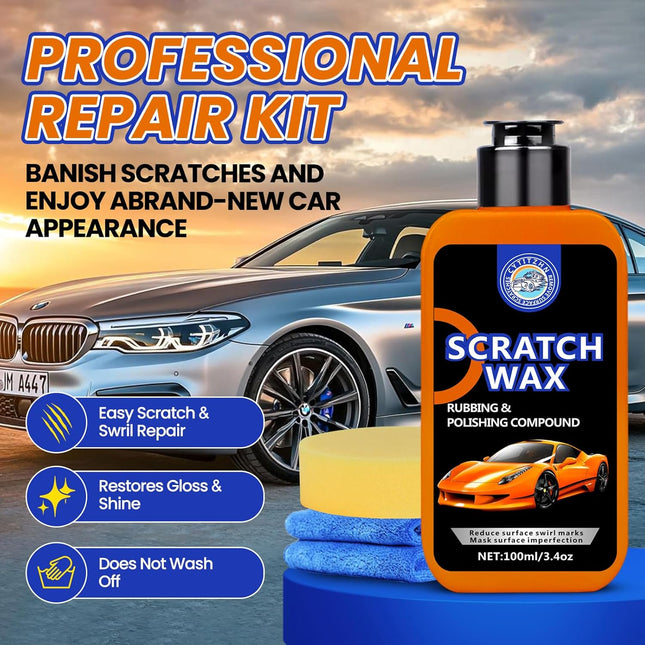 Car Scratch, Swirl & Scuff Remover with Wax Rubbing