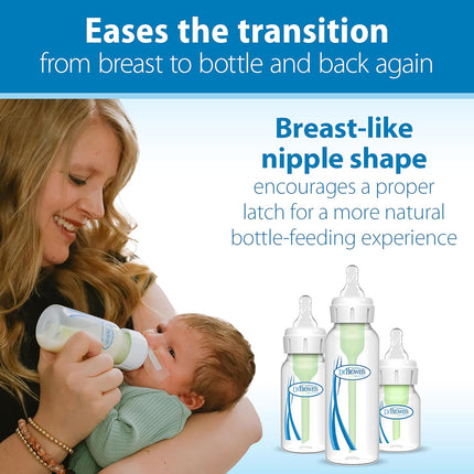 Dr. Brown's Natural Flow Level T Narrow Baby Bottle Nipple, Newborn Slow Flow, 0m+, 100% Silicone, 6-Pack