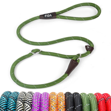 Durable Slip Lead Dog Leash, 6 FT x 1/2" Dog Training Leash, Black
