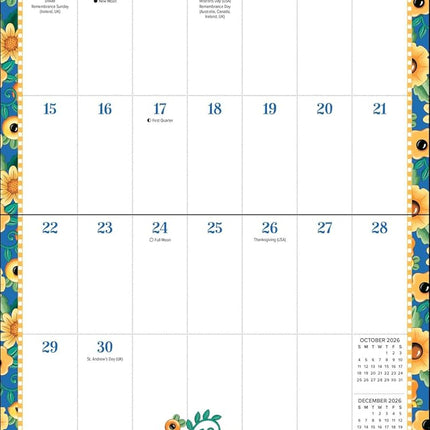 Mary Engelbreit's 2026-2027 17-Month Big Grid Wall Planner Calendar