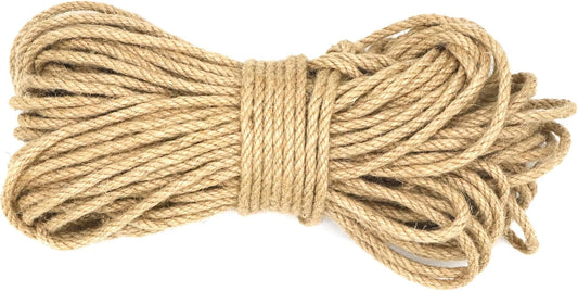 4mm x 400 Feet Natural Jute Rope, Twine for Gardening Tomato Climbing Plant Tie Floristry Crafts Gift Wrapping Packing
