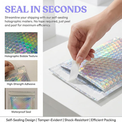 Bubble Mailers 60 Pack Assorted Sizes, 5.1x5.9 Inch (35PCS) 5.9x7.9 Inch (15PCS) 7.9x9.8 Inch (10PCS), Self Seal, Tear Resistant Mailing Supplies for Home & Small Business