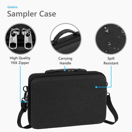 GEEKRIA Hard Shell Travel Case Compatible with Akai Professional MPC Sample Portable Groovebox, Audio Sampler Carrying Bag (Dark Grey)