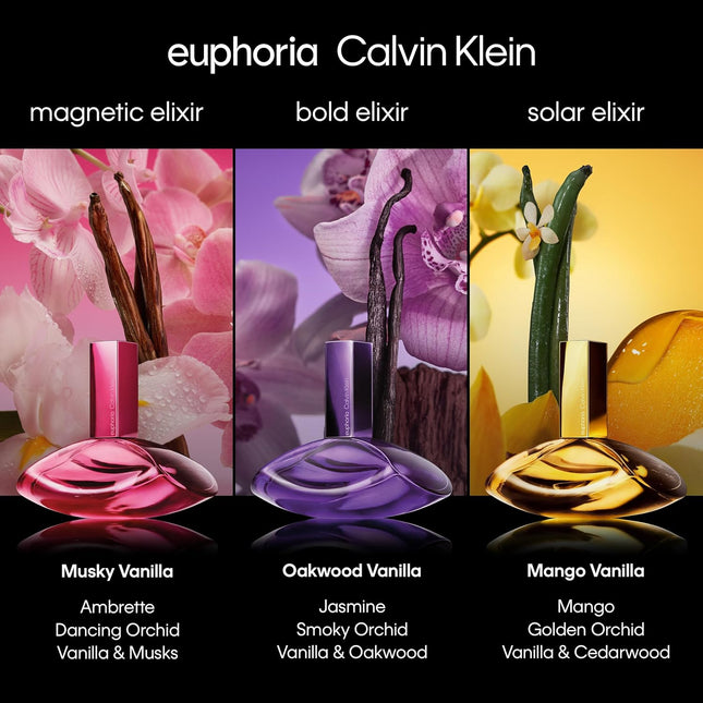 Elixir Eau de Parfum Trio Gift Set – Women’s Perfume – Includes Bold, Magnetic, and Solar