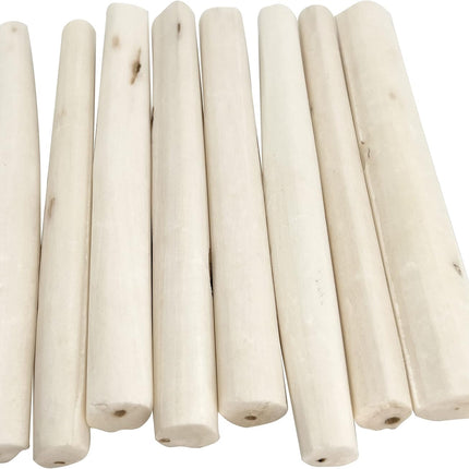 5510 Pk8 Small Sola Logs - Handcut Skinny Stick Bird Foot Toys, Made from air Dried Piece of Natural sola Wood, Lightweight, Versatile, Break Apart by Hand, Great Fun for Small and med Size pet Birds