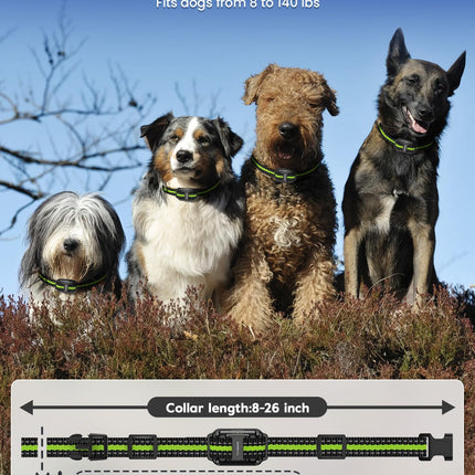 Dog Training Collar,4200FT Shock Collar for Dogs 8-140lbs,Green