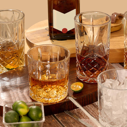 Crystal Cocktail Glasses Drinking Glasses Set of 12 Glass Cups