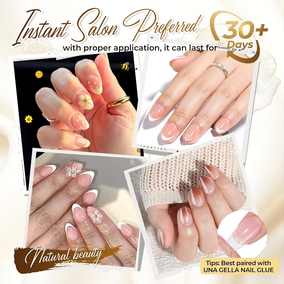Extra Short Almond Nail Tips Full Cover 504PCS Gel Nail Tips - photo 2