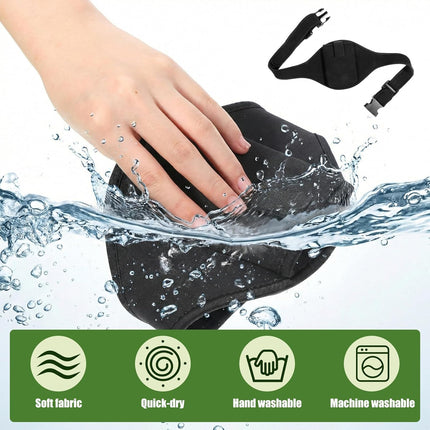8 Pcs Mic Belt, Black Wireless Microphone Holder with Anti Dropping Strap Adjustable Neoprene Belt Waistband Bag for Theatre, Public Speaking, Fitness, Instructors,