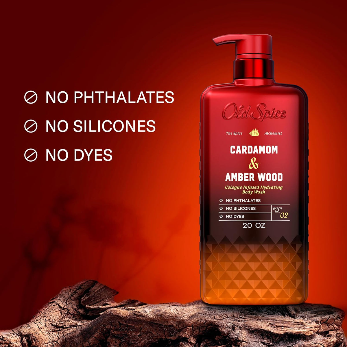 Men's Cardamom and Amber Wood Hydrating Body Wash, 20 oz - photo 3
