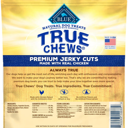 Blue Buffalo True Chews Premium Jerky Cuts Dog Treats with Natural Ingredients Chicken