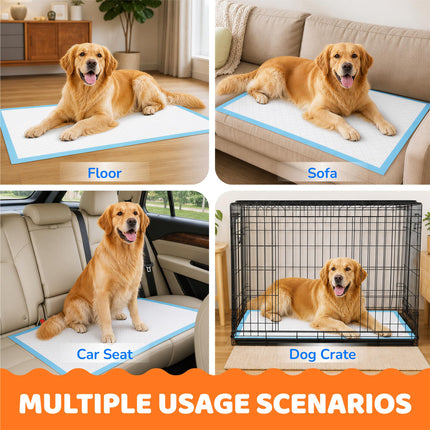 100 Count Puppy Pads 28"x34", Extra Large, Super Absorbent
