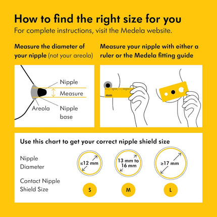 Medela Contact Nipple Shields, Small 16mm, Food Grade Silicone | for Latching Difficulties During Breastfeeding, Flat or Inverted Nipples