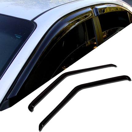 TuningPros WD-650 Tinted Smoke Out-Channel Window Visor Deflector Rain Guard 4-pc Set
