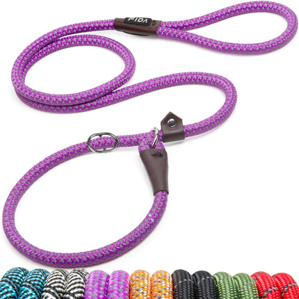 Durable Slip Lead Dog Leash, 6 FT x 1/2" Dog Training Leash, Black