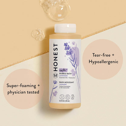 Foaming Bubble Bath & Baby Wash, Tear-Free, Hypoallergenic, Natural Formula, Lavender Calm Scent, 12 fl - photo 2