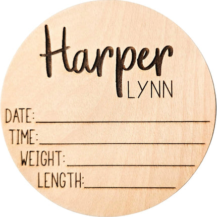 Personalized Name Sign, Birth Announcement Sign for Hospital, newborn essentials, Keepsake Baby Essentials Announcement Sign for New Baby Newborn Announcement Sign, Newborn Photography Props