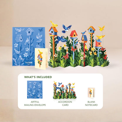 Pop Up Cards, Birdhouse Garden, 12 Inch Life Sized Forever Flower Bouquet 3D Popup Greeting Card - photo 5