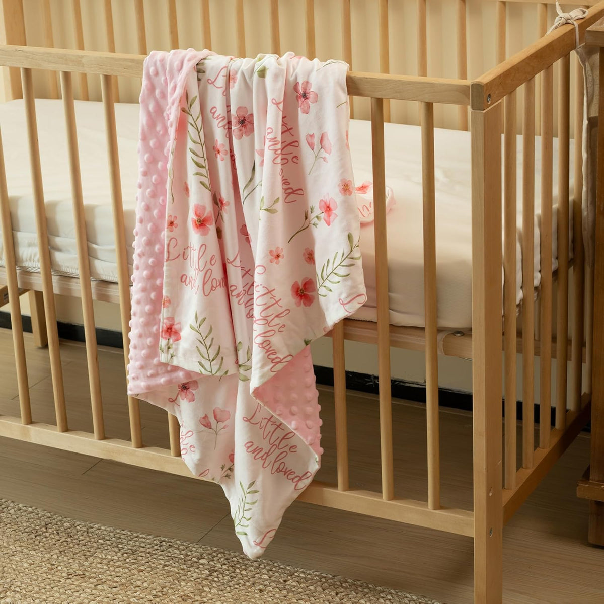 Floral Baby Blankets for Girls - Super Soft Nursery Minky Blanket, Newborn Baby Blanket with Double - photo 3