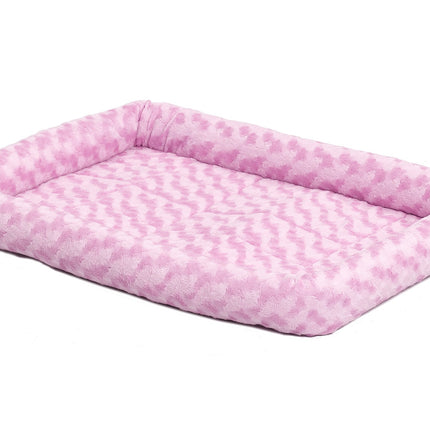 Cama para perros - cojín de soporte de vellón blanco, ultrasuave y lavable a máquina, compatible con jaulas y transportadoras de 24-Inch, para perros de raza pequeña