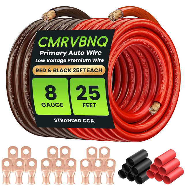 8 Gauge Battery Cable CCA Wire Kit